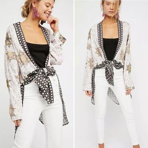 Free People Forgot Me Knot Floral Boho Kimono